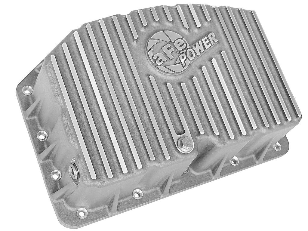 aFe POWER Street Series Raw Engine Oil Pan w/ Machined Fins  (11-21 Powerstroke 6.7L)
